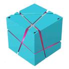 Qone Cube AI Smart Voice-Controlled Bluetooth Speaker RGB Light Mini Wireless Audio, Color: Blue - 1