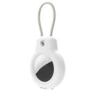 For AirTag Tracker Protective Cover With Metal Lanyard and Lock Three-proof Case(White) - 1