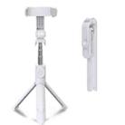 XT09 Live Cell Phone Tripod Selfie Stick Bracket Bluetooth Selfie Stick(White) - 1