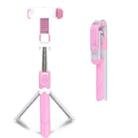 XT09 Live Cell Phone Tripod Selfie Stick Bracket Bluetooth Selfie Stick(Pink) - 1