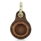For Airtag CONTACTS FAMILY CF1139 First-layer Cowhide Tracker Protective Case Pet Locator Leather Case(Brown) - 1