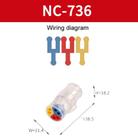 4pcs Direct Insertion Of Quick Terminal Block Wire Connector Clamps, Model: NC-736 - 2