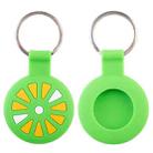 For Airtag Cartoon Tracker Silicone Case Anti-lost Device Protective Cover, Color: Orange Green - 1