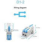 5pcs D1-2 Push Type Mini Wire Connection Splitter Quick Connect Terminal Block(Blue) - 2