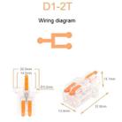 5pcs D1-2T Push Type Mini Wire Connection Splitter Quick Connect Terminal Block(Orange) - 2