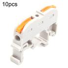 10pcs Guide Rail Type Replacement UK Quick Terminal Block 1 Input 1 Output(Gray) - 1