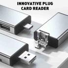 7 in 1 OTG SD Card Reader USB Type-C Adapter TF SD SIM PIN Storage Box(Silver Gray) - 4