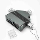 7 In 1 Multi-function OTG Card Reader for iPhone / Android Phone / Huawei / Laptops(Black) - 1