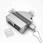 7 In 1 Multi-function OTG Card Reader for iPhone / Android Phone / Huawei / Laptops(Silver Gray) - 1
