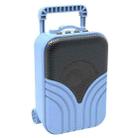 X1 Mini Trolley Case Bluetooth Speaker Retro Card Radio Portable Audio, Color: Sky Blue - 1