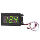 0V-30V 3 Wire DC Voltmeter Terminal 0.56 Inch LED Digital Voltmeter Accessories Reverse Connection Protection, Color: Green - 1