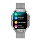 K57 Pro 1.96 Inch Bluetooth Call Music Weather Display Waterproof Smart Watch, Color: Silver Steel - 1