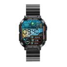 K57 Pro 1.96 Inch Bluetooth Call Music Weather Display Waterproof Smart Watch, Color: Black Bamboo - 1