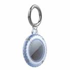 For Airtag IP68 Waterproof Full Cover PC Case With Key Ring(Transparent Blue) - 1
