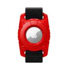 For Airtag Watch Band IP67 Grade Waterproof Case With Paste Bracelet(Red) - 1