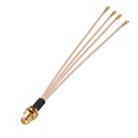 1 In 4 IPX To RPSMAK RG178 Pigtail WIFI Antenna Extension Cable Jumper(15cm) - 1