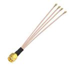 1 In 4 IPX To RPSMAJ RG178 Pigtail WIFI Antenna Extension Cable Jumper(15cm) - 1