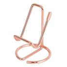 Wrought Iron Stable Desktop Tablet Phone Lazy Stand Office Business Card Holder(Rose Gold) - 1