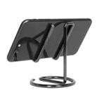 Wrought Iron Stable Desktop Tablet Phone Lazy Stand Office Business Card Holder(Black) - 4