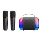 Y5 2 Microphone Portable Bluetooth Speaker Home And Outdoor Wireless Karaoke Audio(Black) - 1