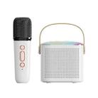 Home Portable Bluetooth Speaker Small Outdoor Karaoke Audio, Color: Y1 White(Monocular wheat) - 1