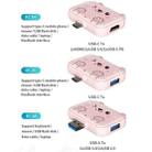3 In 1 USB Hub For iPad / Phone Docking Station, Port: 3A USB3.0+USB2.0 x 2 Pink - 7