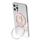 LiPUSEN LPS-201U Silicone Hand Clip Magsafe Cell Phone Holder With Magnetic Wireless Charger(Pink) - 1