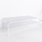 Computer Monitor Elevated Bracket Desk Wrought Iron Rack Organizer, Spec:  Double Layer - 1