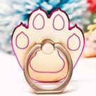 Multifunctional Metal Cartoon Cats Claw Cell Phone Ring Holder, Color: Rose Red Edge Golden - 1