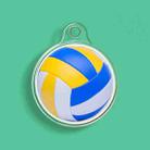 For Airtag Transparent TPU Painted Pattern Tracker Anti-fall Protective Case, Color: Volleyball - 1