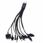10 In 1 Multifunction USB Charging Cable For IPhone / PSP / Camera / Nokia / HTC / LG / Samsung(Black) - 1
