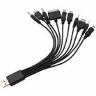 10 In 1 Multifunction USB Charging Cable For IPhone / PSP / Camera / Nokia / HTC / LG / Samsung(Black) - 2