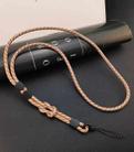 Dual-use Detachable Adjustment Mobile Phone Lanyard Anti-lost Wrist Rope(Light Brown) - 1