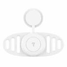 For Airtag Binaural Cover Waterproof Tracker Case Pet Collar Locator Silicone Cover, Color: White - 1