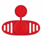 For Airtag Binaural Cover Waterproof Tracker Case Pet Collar Locator Silicone Cover, Color: Red - 1