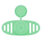 For Airtag Binaural Cover Waterproof Tracker Case Pet Collar Locator Silicone Cover, Color: Matcha Green - 1