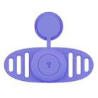 For Airtag Binaural Cover Waterproof Tracker Case Pet Collar Locator Silicone Cover, Color: Violet Purple - 1