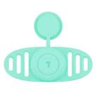 For Airtag Binaural Cover Waterproof Tracker Case Pet Collar Locator Silicone Cover, Color: Mint Green - 1