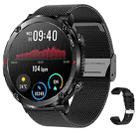 T30 1.6-inch Outdoor Sports Waterproof Smart Music Bluetooth Call Watch, Color: Black Net+Silicone - 1