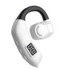 Bluetooth Headset Digital Display Hanging Ear OWS Stereo Sports Earbuds(White) - 1