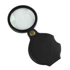 50mm 10X Folding Leather Case Magnifier Pocket Magnifying Glass - 1