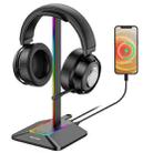 New Bee Dual Output Colorful Headset Display Rack HUB Expansion Headphone Holder, Color: Z8 Silver - 2