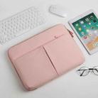 10/11 Inch Houndstooth Pattern Oxford Cloth Laptop Bag Waterproof Tablet Storage Bag(Pink) - 1