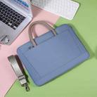 13-13.3 Inch Oxford Cloth Laptop Bag Crossbody Carrying Case Briefcase(Blue) - 1
