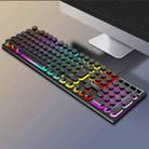 T-WOLF T80 104-Keys RGB Illuminated Office Game Wired Punk Retro Keyboard, Color: Black - 1
