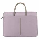 14 -14.6 Inch Oxford Cloth Laptop Bag Mens Womens Briefcase with PU Handle(Lotus Pink) - 1