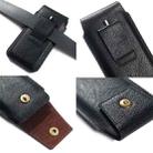 Mobile Phone Leather Waist Bag Holster Pouch L  6.7 Inch Black - 6