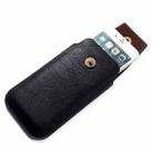 Mobile Phone Leather Waist Bag Holster Pouch L  6.7 Inch Black - 7