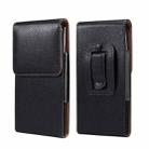  4.7 Inch  Men Vertical Mobile Phone Waist Bag Litchi Pattern Back Clip Buckle Belt Leather Case - 1