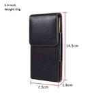  5.8 Inch  Men Vertical Mobile Phone Waist Bag Litchi Pattern Back Clip Buckle Belt Leather Case - 2